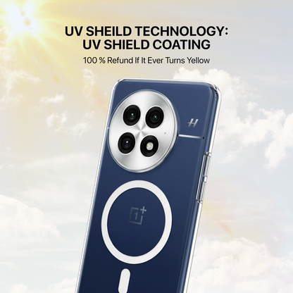 Anti Yellow Magsafe Clear Transparent Case - One Plus 13