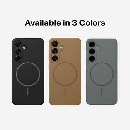 Anti Dust Magsafe Silicone Case - Samsung S25 (Brown)