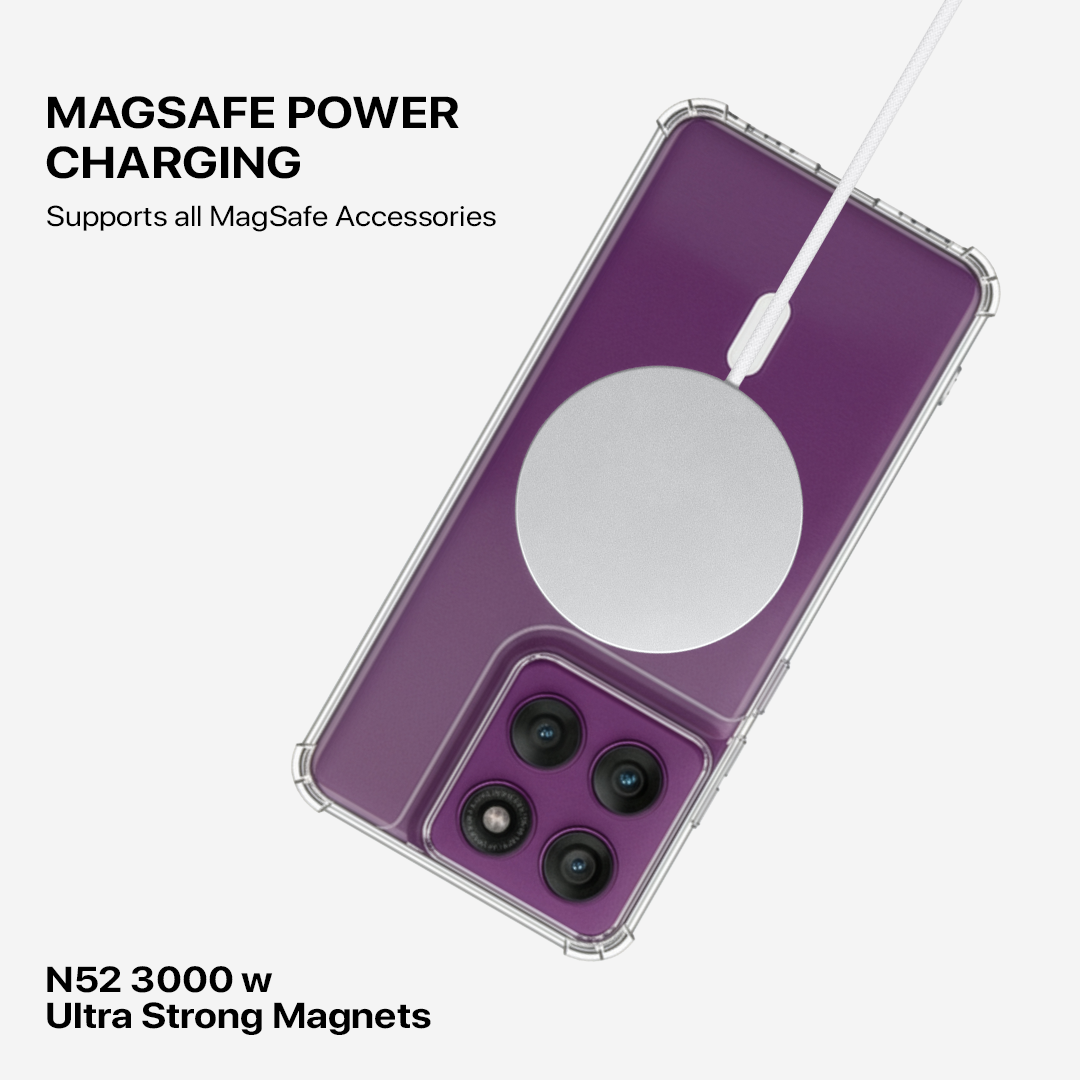 Anti Yellow Magsafe Clear Transparent Case - Motorola Edge 60 Pro