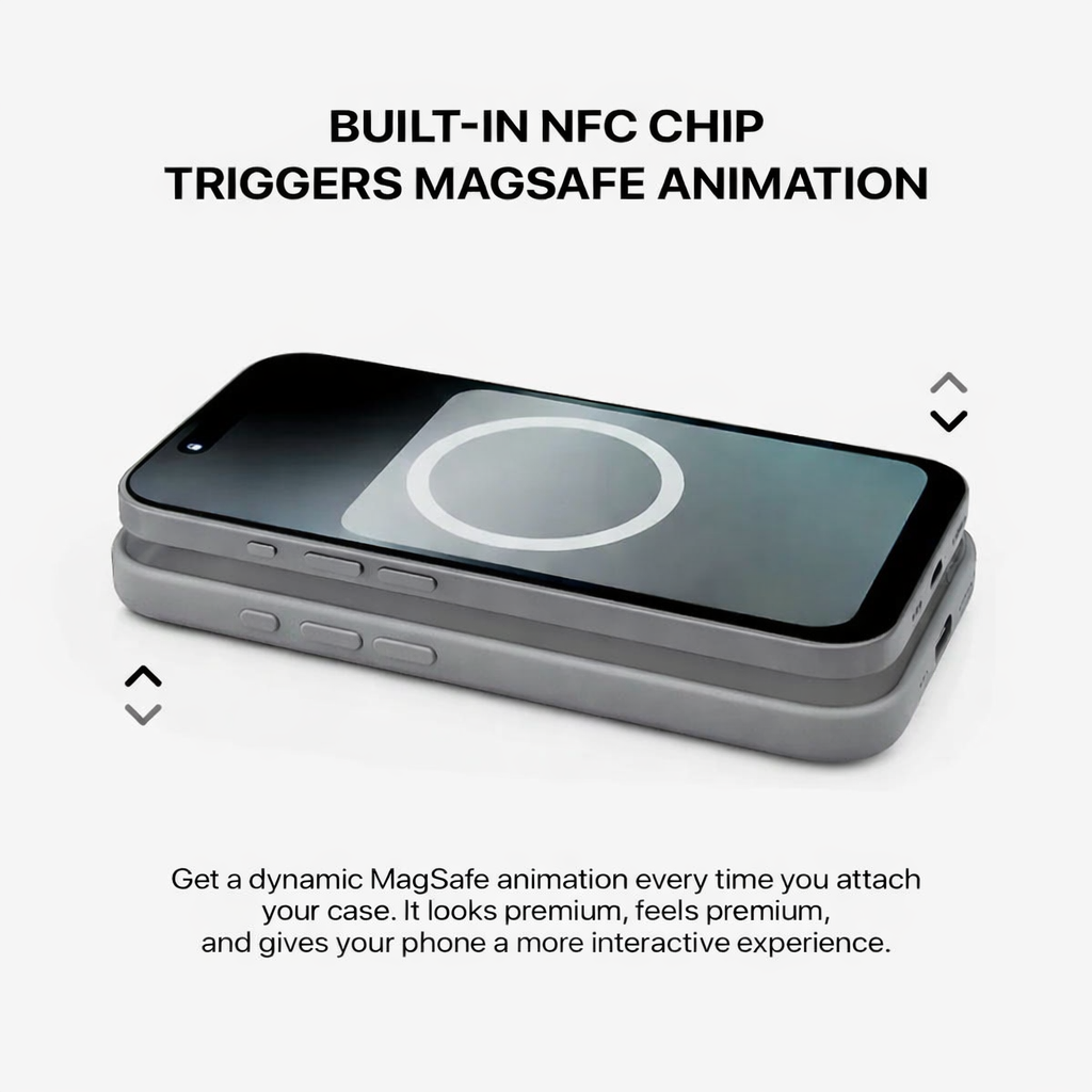 Signature Leather Magsafe Case - Iphone 14 Pro  (Graphite Grey)