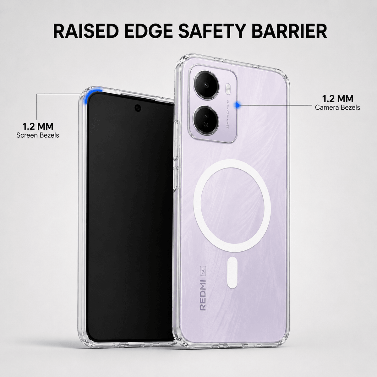 Anti Yellow Magsafe Clear Case - REDMI 15 A (5G)