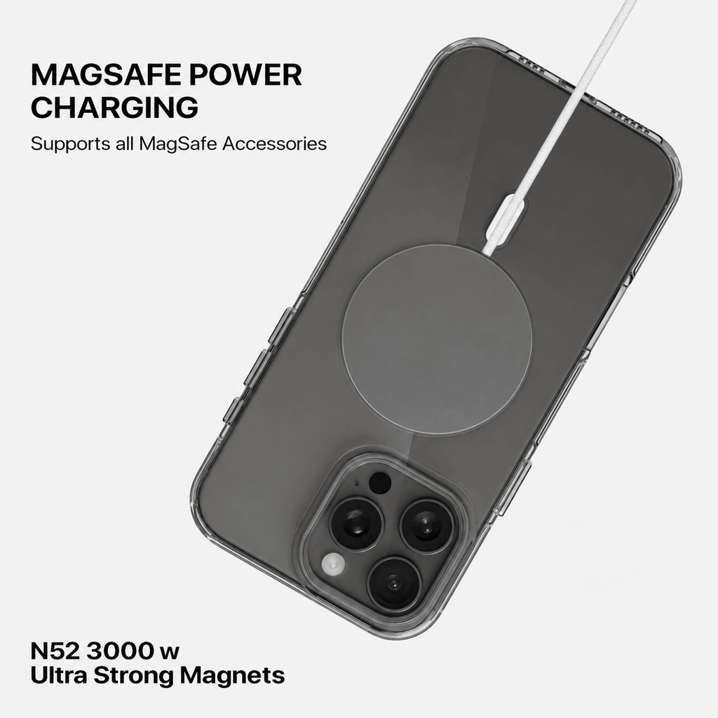 Anti Yellow Magsafe Clear Case - Iphone 15 Pro