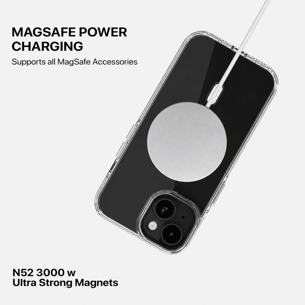 Anti Yellow Magsafe Clear Case - Iphone 15