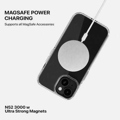 Anti Yellow Magsafe Clear Case - Iphone 15 Plus (CRYSTAL WHITE TITANIUM)