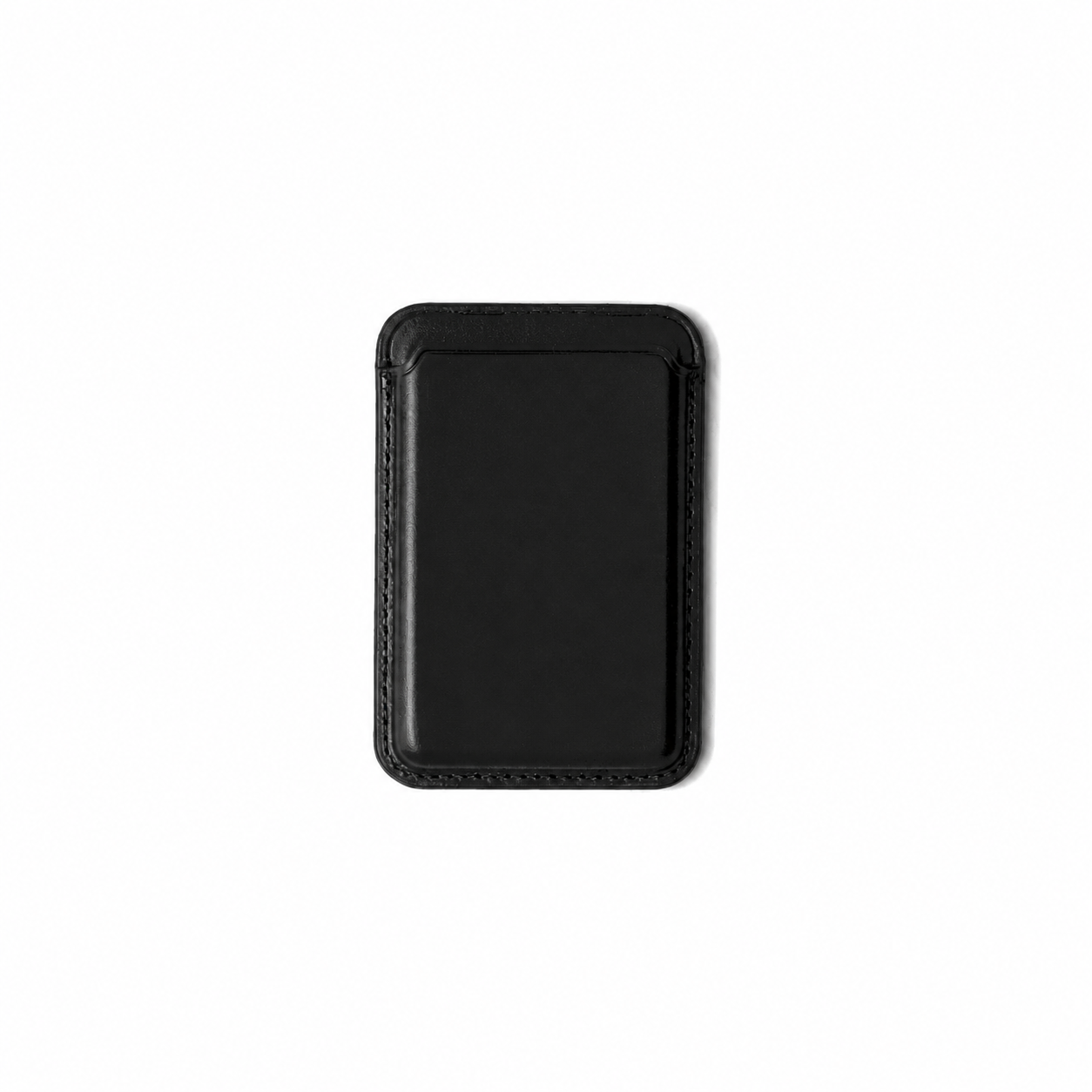 Signature Leather Magsafe Wallet for Iphone ( Black)