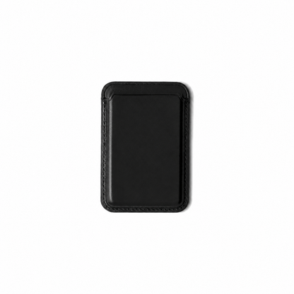 Signature Leather Magsafe Wallet for Iphone ( Black)