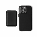 Signature Leather Magsafe Wallet for Iphone ( Black)