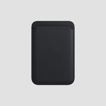 Signature Leather Magsafe Wallet for Iphone ( Black)