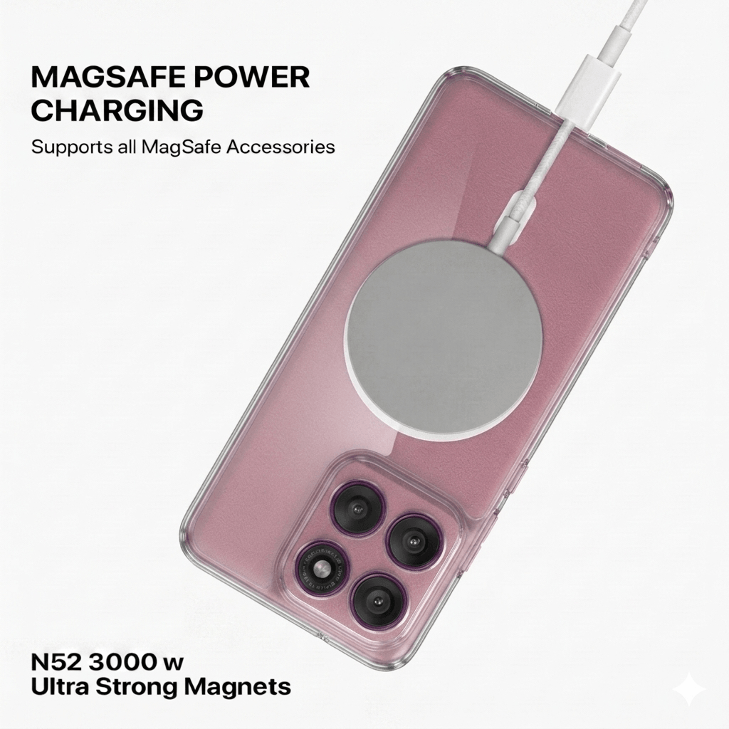 Anti Yellow Magsafe Clear Case - Motorola Edge 60