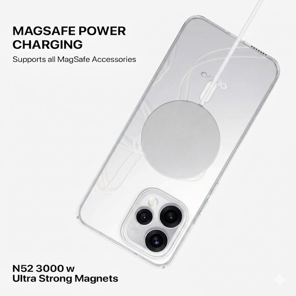 Anti Yellow Magsafe Clear Case - OPPO RENNO 15 PRO MINI