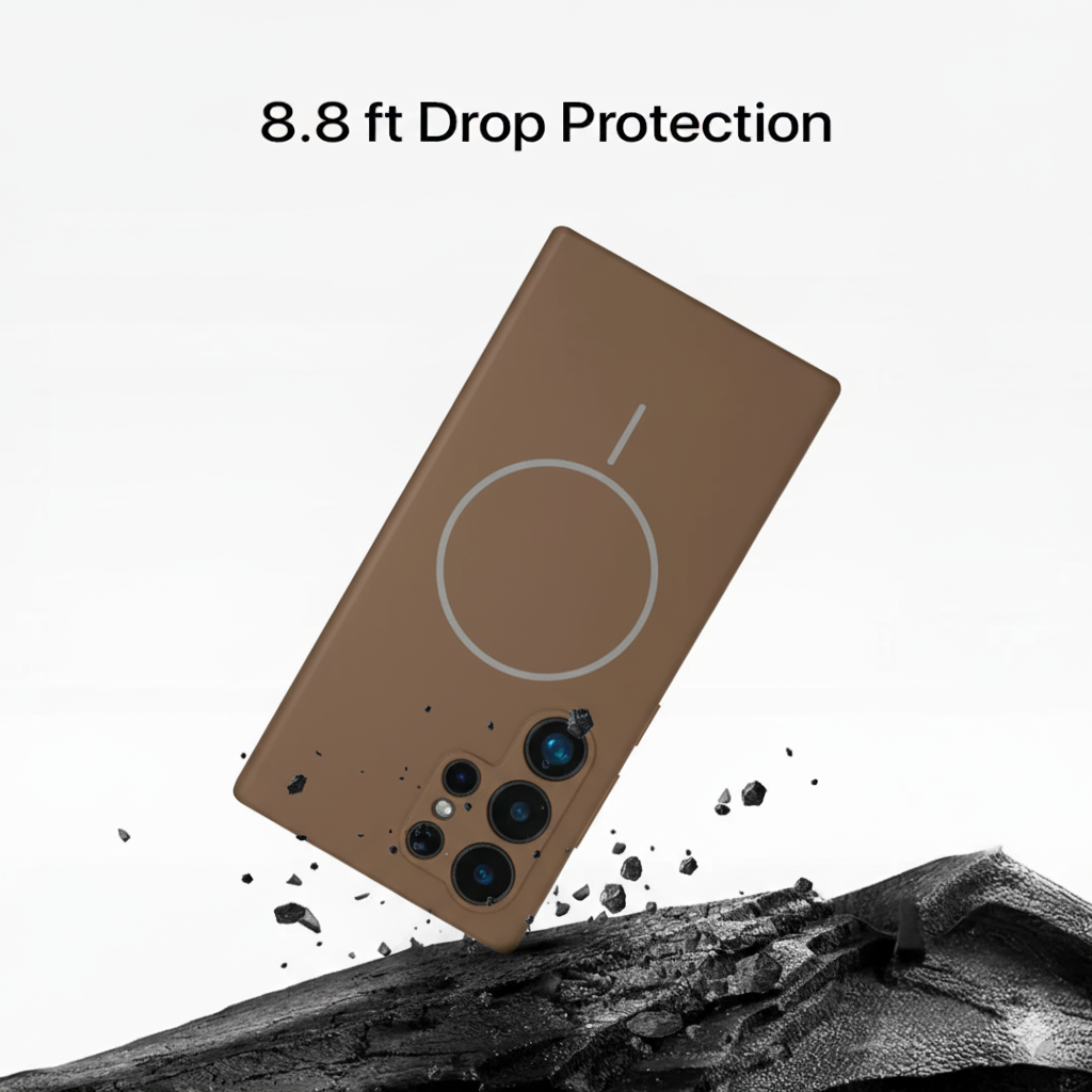 Anti Dust Magsafe Silicone Case - Samsung S24 Ultra (Brown)