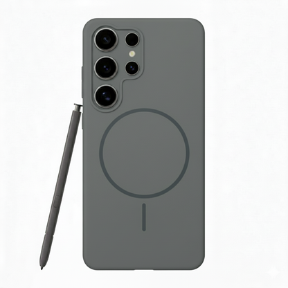 Anti Dust Magsafe Silicone Case - Samsung S23 Ultra (Grey)