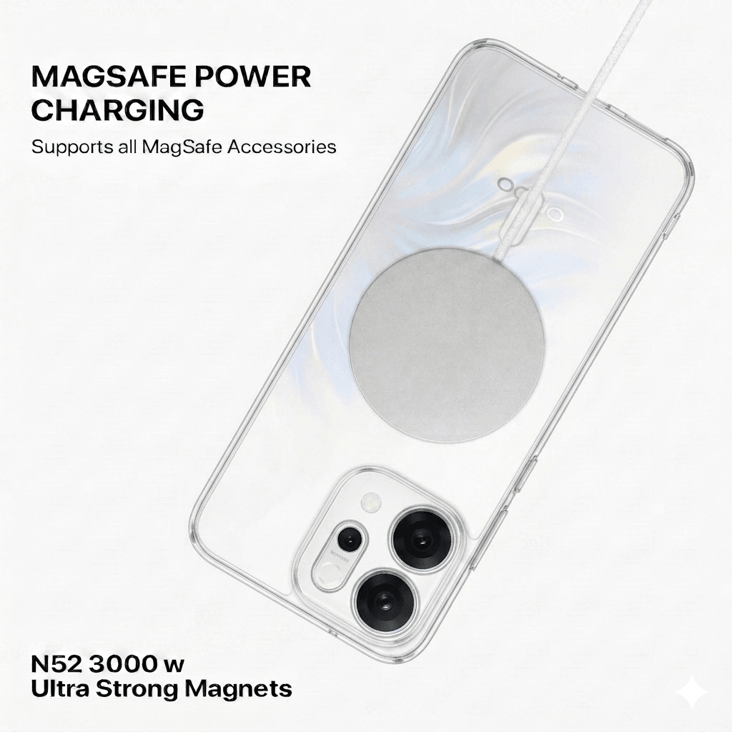 Anti Yellow Magsafe Clear Case - OPPO RENNO 14