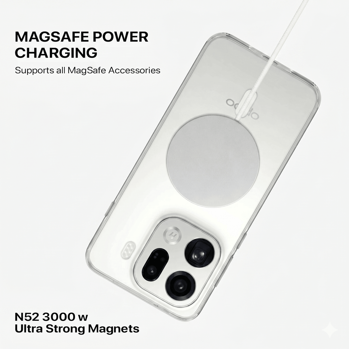 Anti Yellow Magsafe Clear Case - OPPO FIND X9 PRO