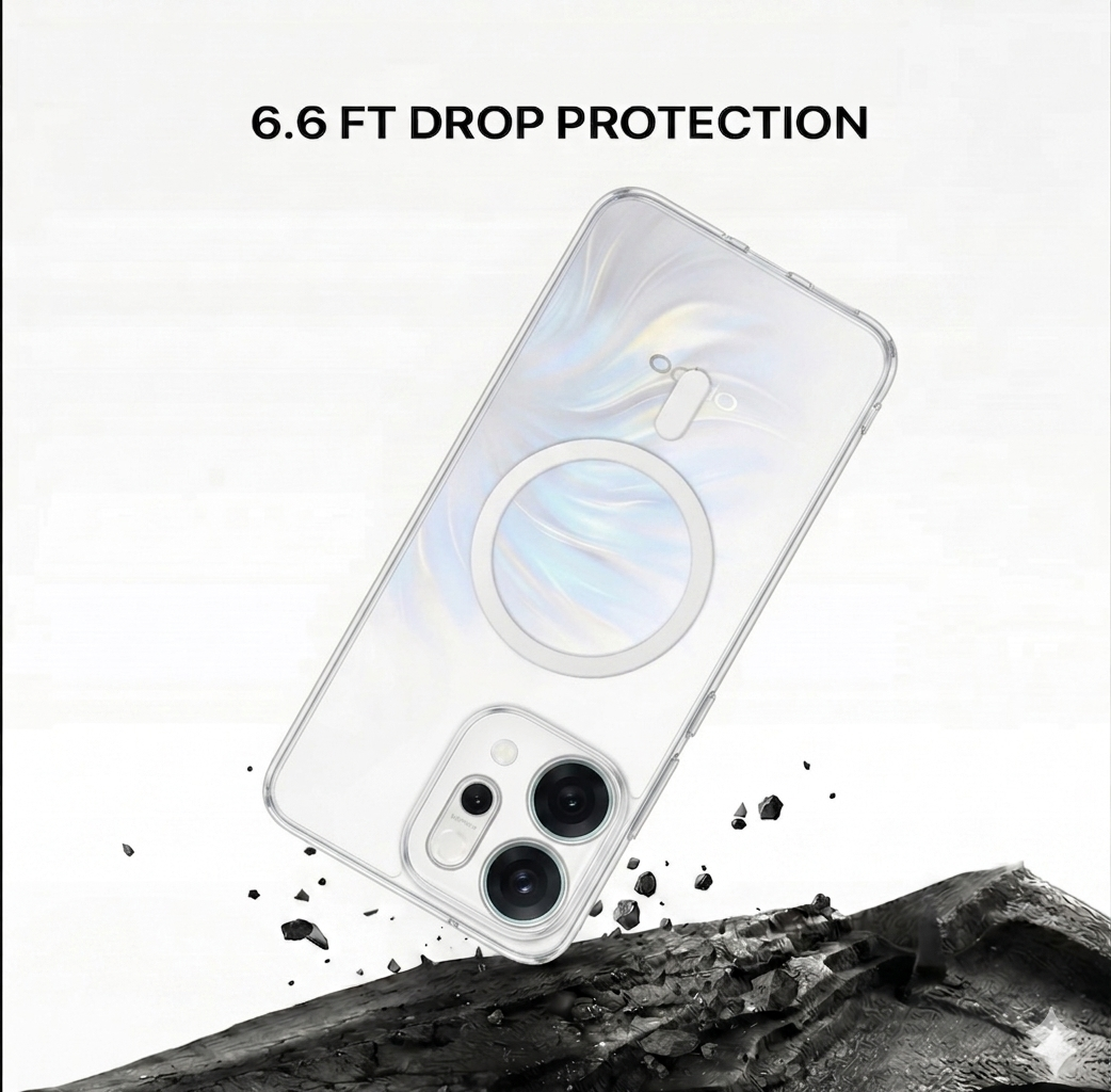 Anti Yellow Magsafe Clear Case - OPPO RENNO 14