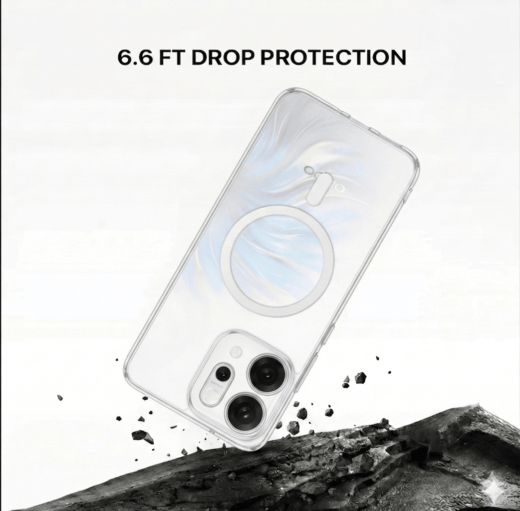 Anti Yellow Magsafe Clear Case - OPPO RENNO 14