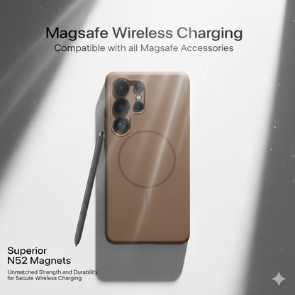 Anti Dust Magsafe Silicone Case - Samsung S24 Ultra (Brown)