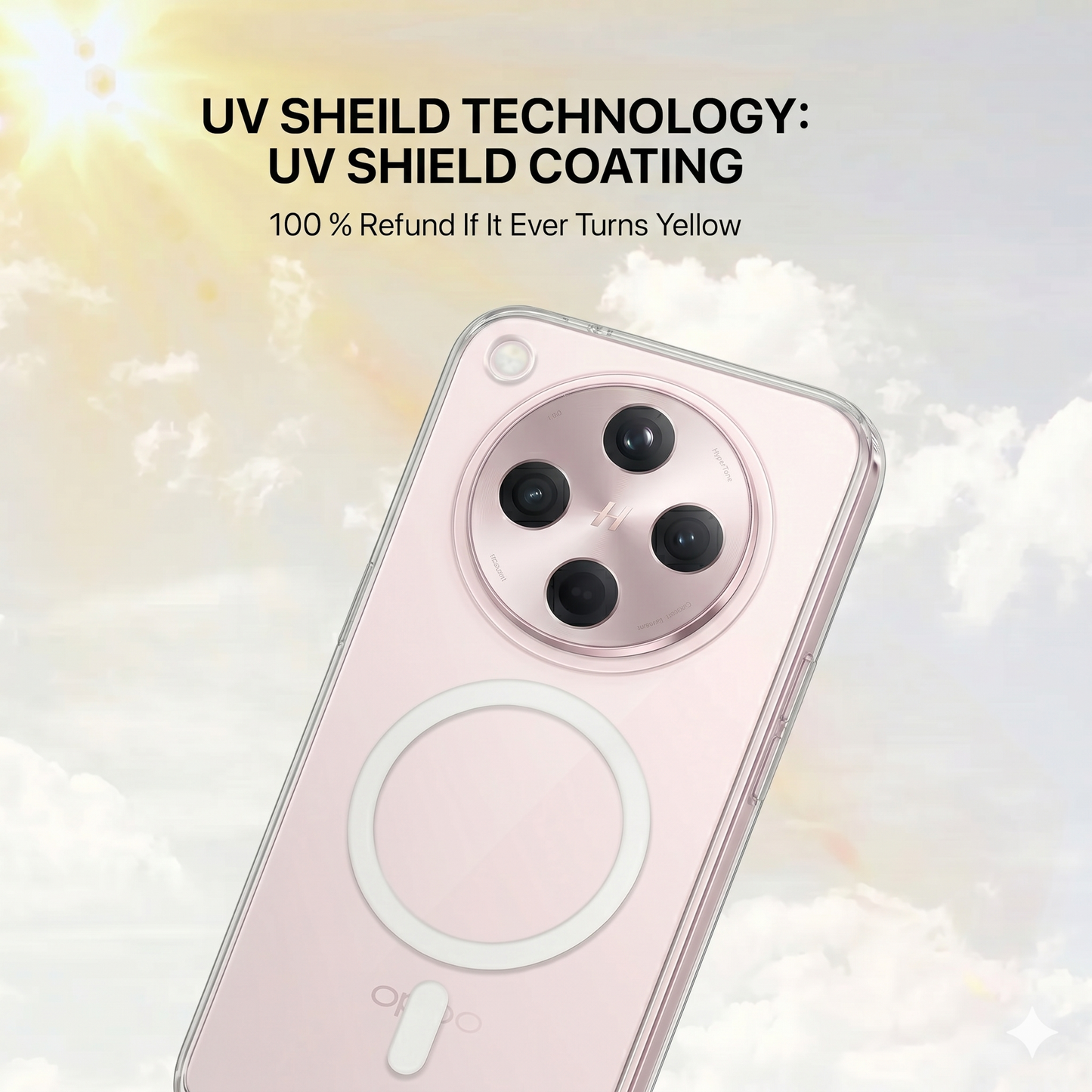 Anti Yellow Magsafe Clear Case - OPPO FIND X8