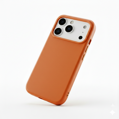 Signature Leather Magsafe Case - Iphone 17 Pro ( Ember Orange)