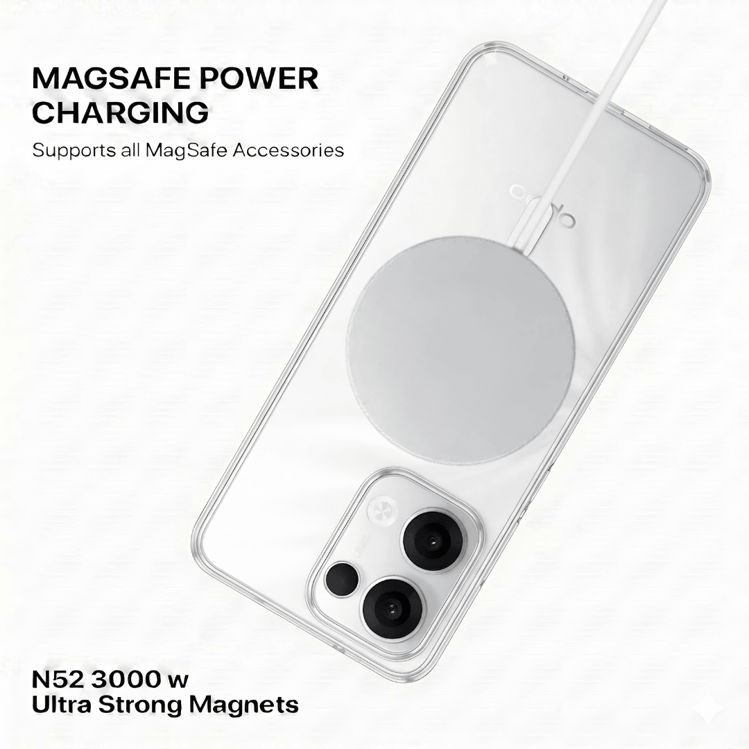 Anti Yellow Magsafe Clear Case - OPPO RENNO 13
