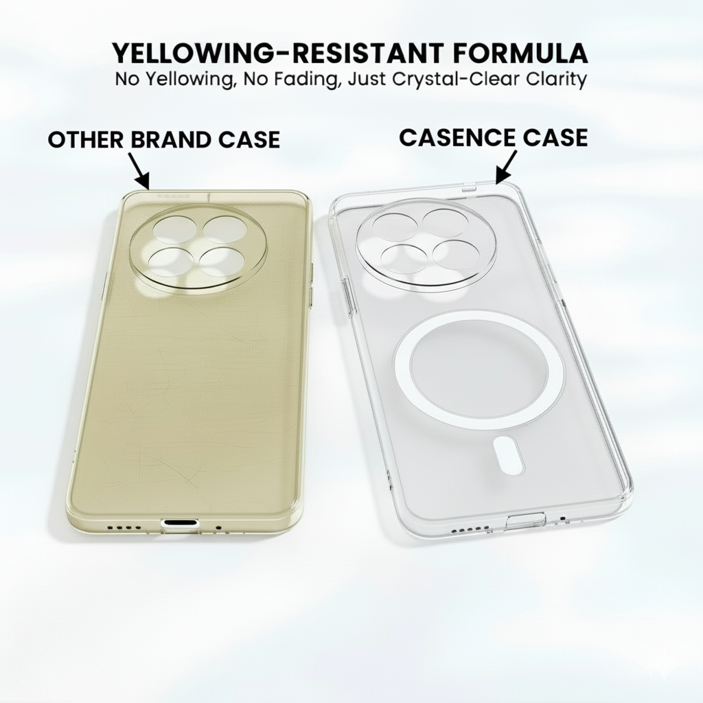 Anti Yellow Magsafe Clear Transparent Case - One Plus 13 S