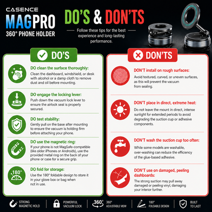 360° MagPro Magnetic Phone Holder by Casence