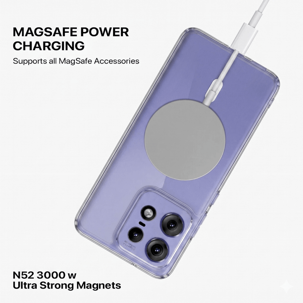 Anti Yellow Magsafe Clear Case - Motorola Edge 50 Pro