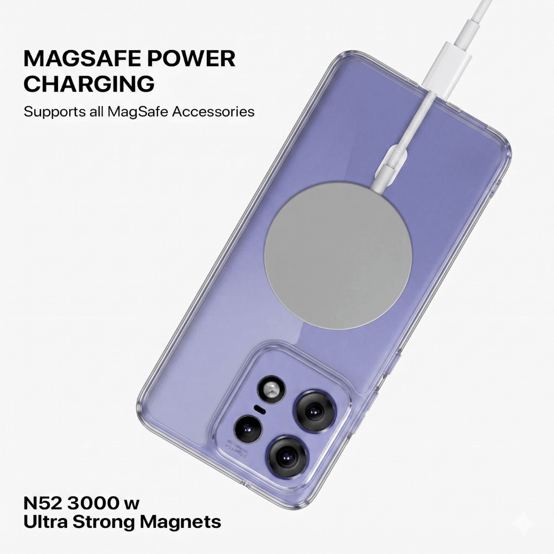 Anti Yellow Magsafe Clear Case - Motorola Edge 50 Pro
