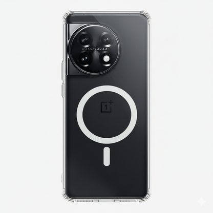 Anti Yellow Magsafe Clear Transparent Case - One Plus 11