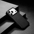 Signature Leather Magsafe Case - Iphone 17 Pro (Royal Black)