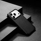 Signature Leather Magsafe Case - Iphone 17 Pro Max (Royal Black)