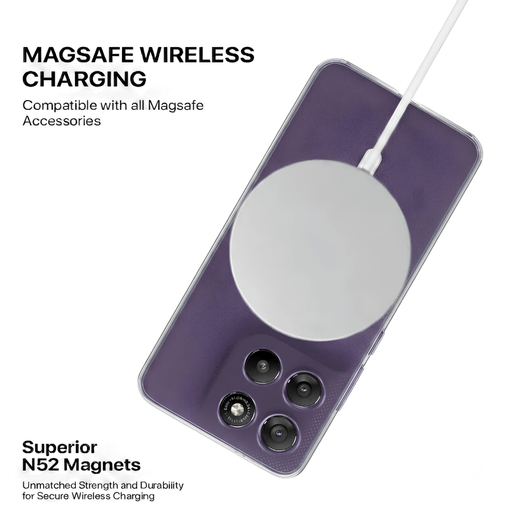 Anti Yellow Magsafe Clear Case - Motorola G67 POWER