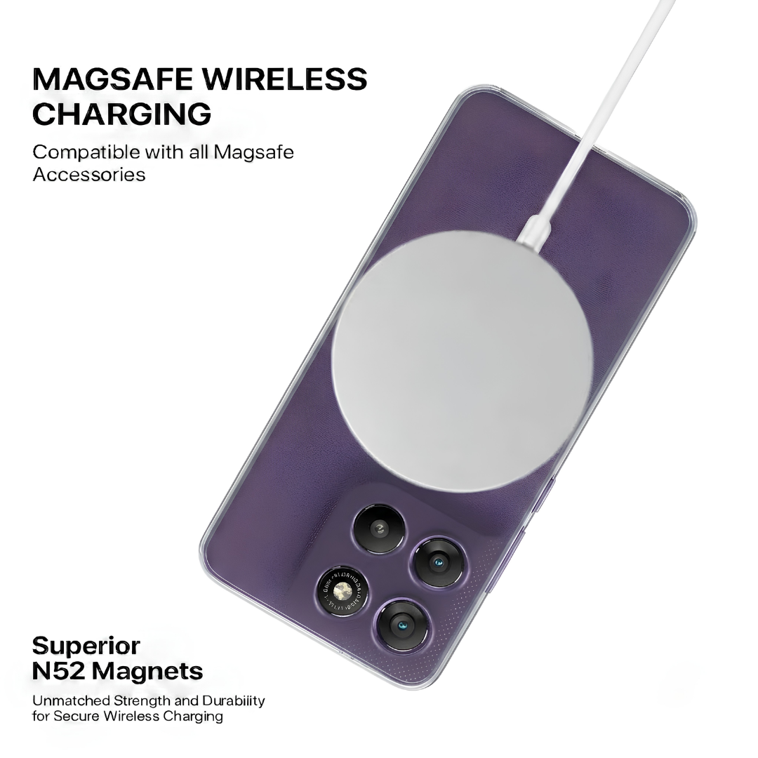 Anti Yellow Magsafe Clear Case - Motorola G57 POWER